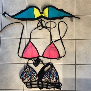 bundle of 3 bikini tops